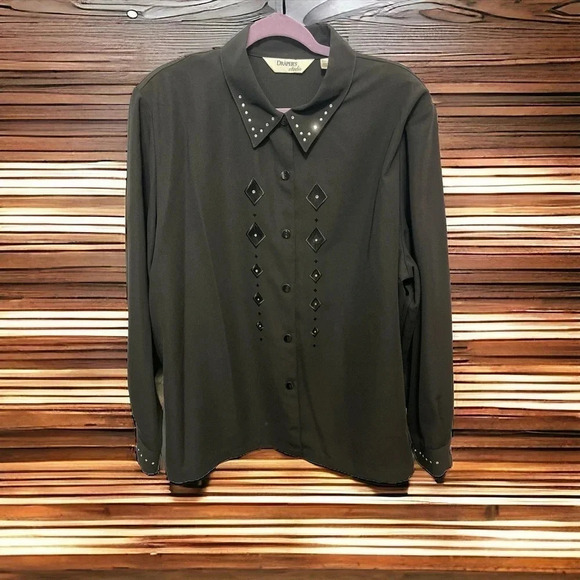 Drapers Studio Blouse 2X NWT and rhinestones - Picture 1 of 12